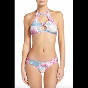 New $140 Isabella Rose Birds of Feather Bikini Top +‎ Bikini Bottom [ Medium ]